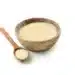 Concept Of Tasty Food With Tahini Sauce Isolated On White Background