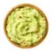 Guacamole, Avocado Dip, In Wooden Bowl