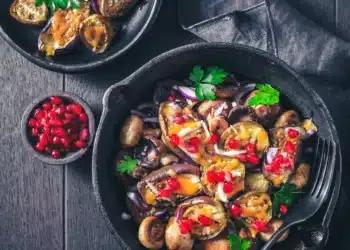 Yummy Peanuts And Chicken-Stuffed Eggplants