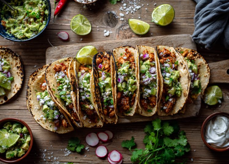 Special Chili, Garlic And Lime Healthy Chicken Tacos