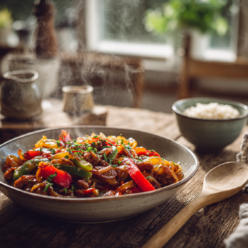 Minced Pork With Capsicum Fiesta