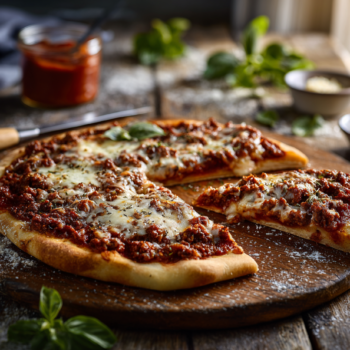 Minced Meat Pizza Easy To Make, Easy To Bake