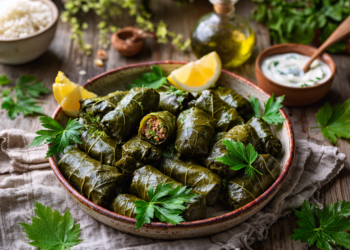 Juicy Grape Leaves With Beef And Rice Filling