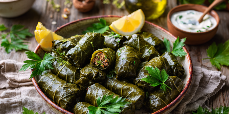 Juicy Grape Leaves With Beef And Rice Filling