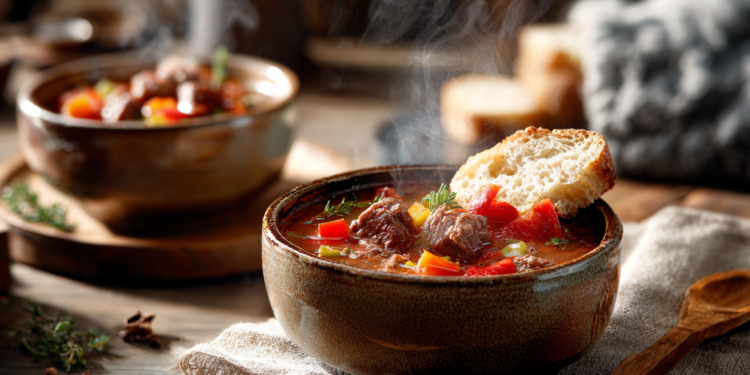 Flavourful Ground Venison Soup With Bell Peppers