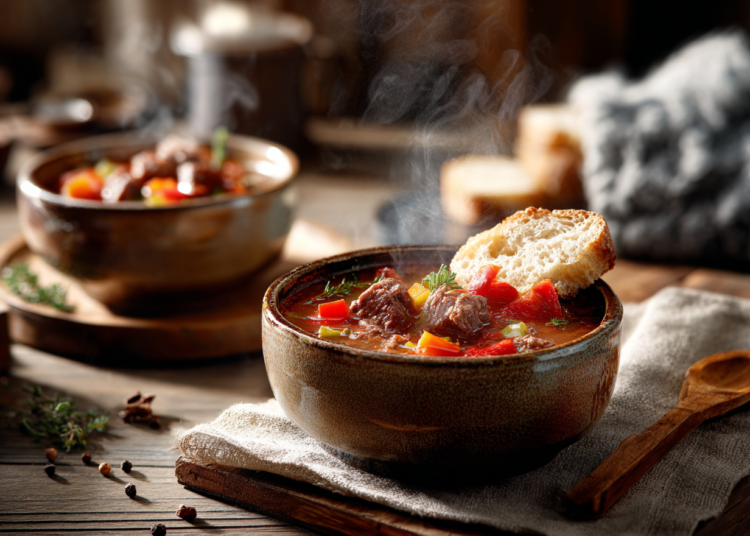 Flavourful Ground Venison Soup With Bell Peppers
