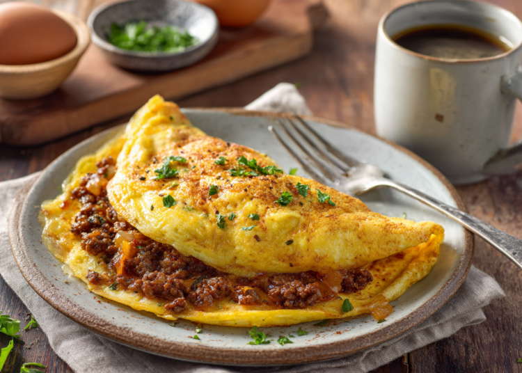 Delicious Omelette With Mince Leftovers