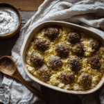 Flavoursome Mutton Meatballs And Rice In The Oven For 2