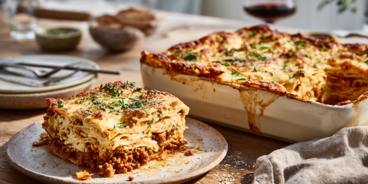 Flipped Pastitsio With Chicken Mince