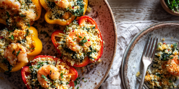 Couscous And Shrimp Stuffed Peppers A Finger-Licking Recipe