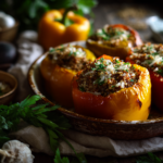 Low-Calorie Ground Turkey And Quinoa Stuffed Peppers