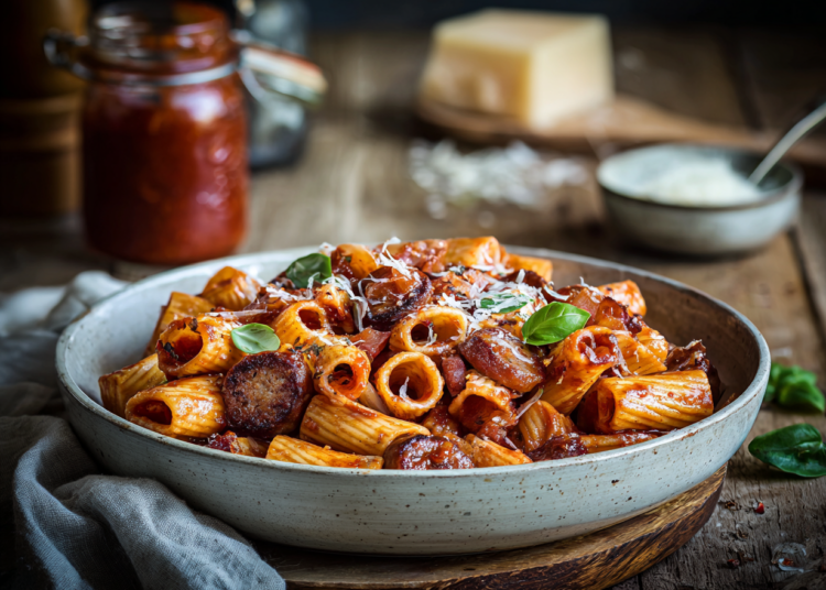 Delicious Spicy Sausage Pasta 1 Delicious Spicy Sausage Pasta