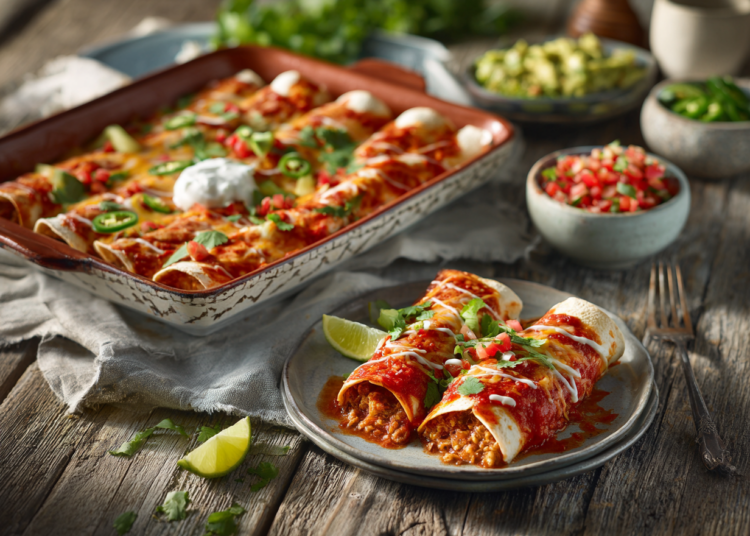 Healthy Skinny Turkey Enchiladas