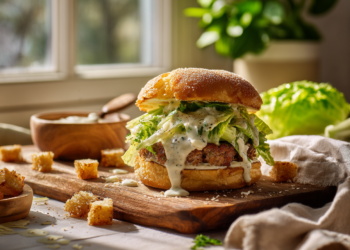 Special Caesar Salad Burger Recipe