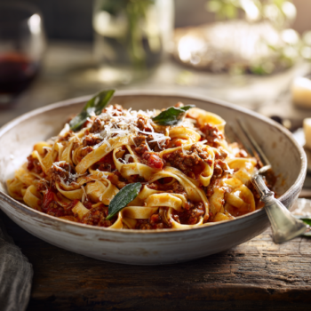 Delicious Homemade Fettuccine Bolognese