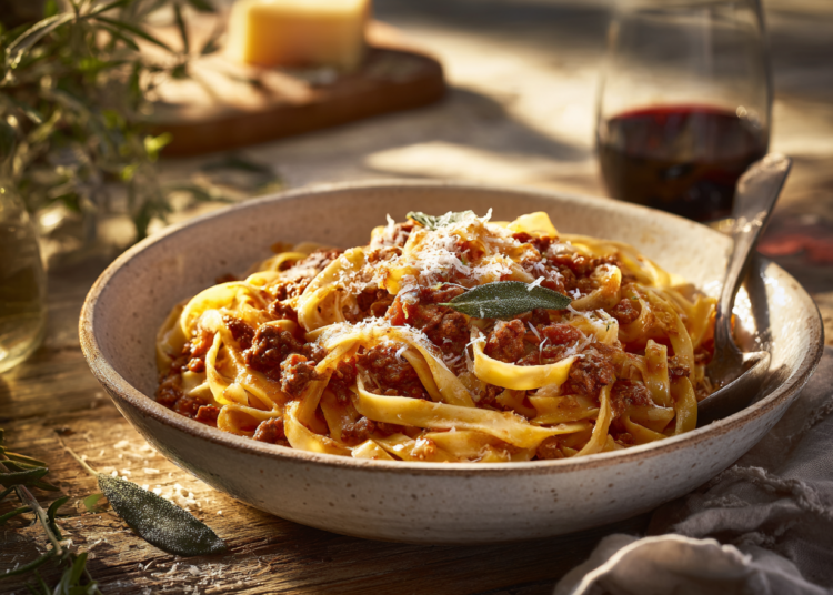 Delicious Homemade Fettuccine Bolognese