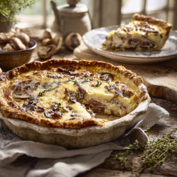 Traditional French Mushroom And Smoked Beef Quiche 2 Traditional French Mushroom And Smoked Beef Quiche