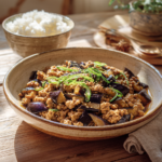 Hearty Minced Pork With Eggplant Stir Fry