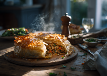 Chicken Mince Phyllo Pie Recipe
