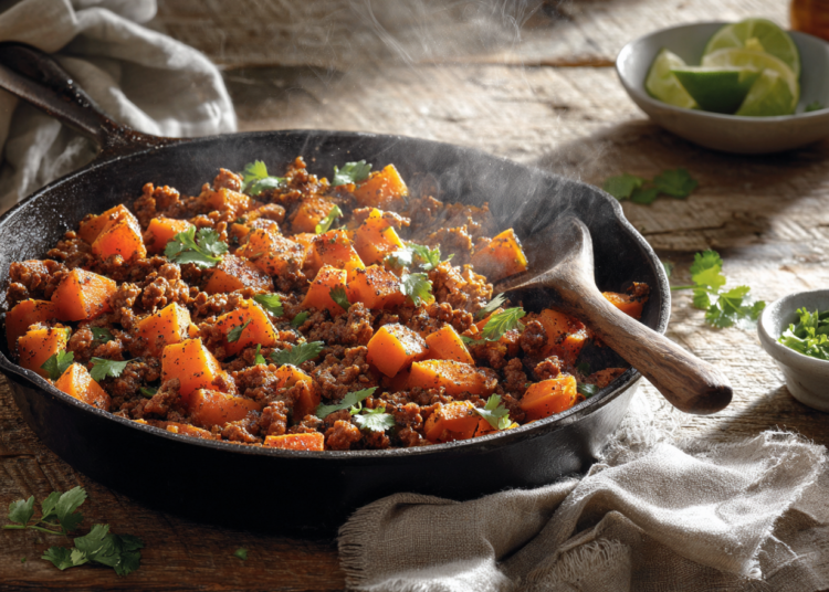 Hearty Ground Turkey And Sweet Potato One-Pan Meal 1 Ground Turkey Sweet Potato Skillet