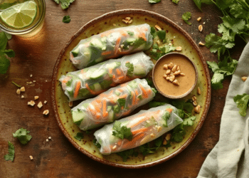 Spring Rolls With Peanut Sauce