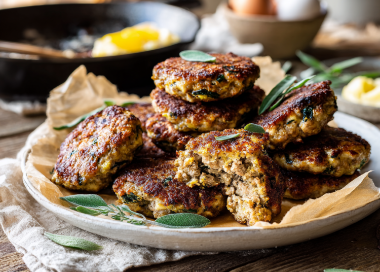 Rustic Homemade Sausage Patties Perfect For Breakfast