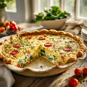 Savory Turkey Quiche With Herbed Crust