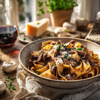 Pappardelle Al Ragu Di Funghi
