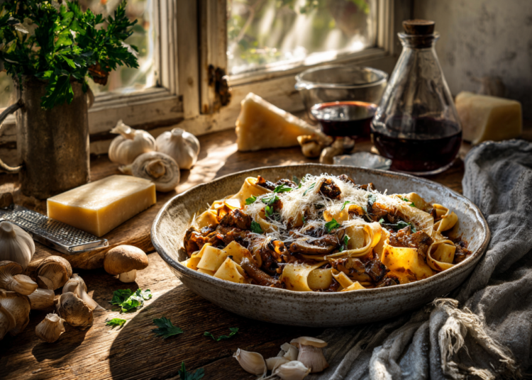 Pappardelle Al Ragu Di Funghi