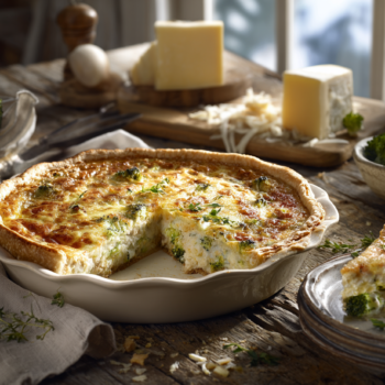Turkey Broccoli Cheddar Quiche