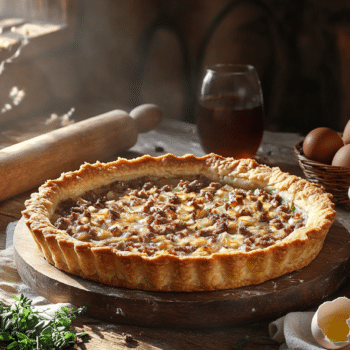 French Minced Lamb And Shallot Tart