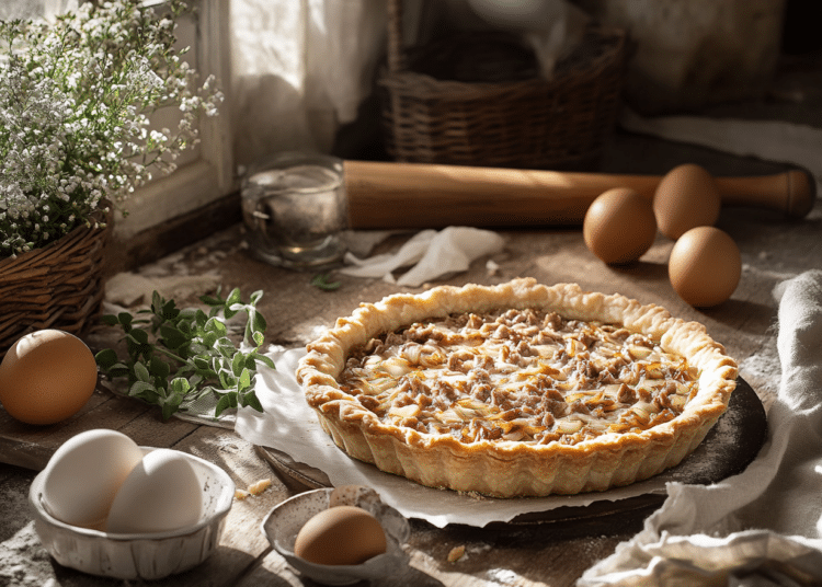 French Minced Lamb And Shallot Tart