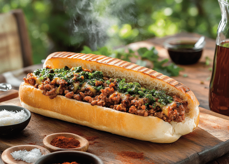 Minced Pork With Provolone Choripán
