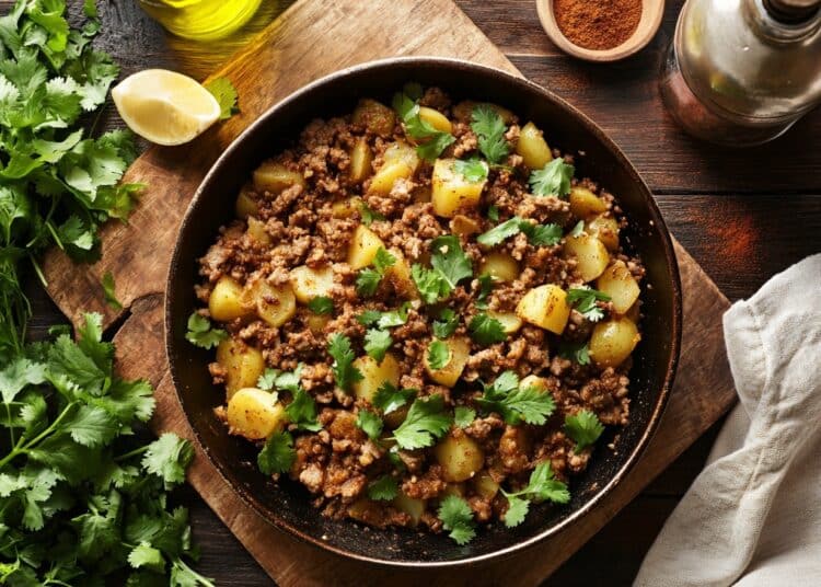 Spicy Minced Lamb And Potato Migas