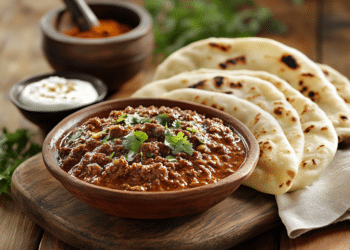Masala Beef Mince With Naan