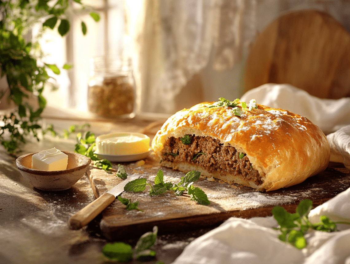 Minced Lamb And Mint Damper