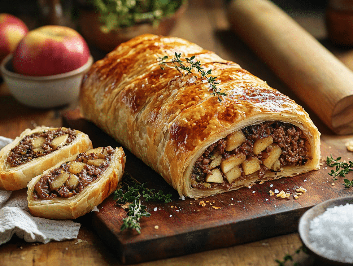 Pork Mince And Bramley Apple Roll