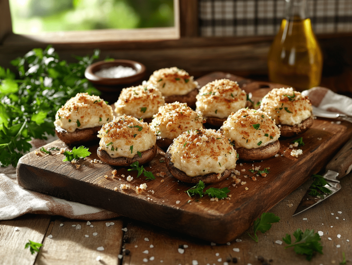 Boursin Stuffed Mushrooms