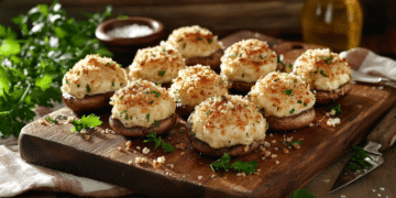 Boursin Stuffed Mushrooms