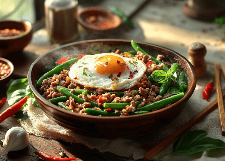 Spicy Lamb Pad Kra Pao Stir Fry With Thai Basil 1 Lamb Mince Pad Kra Pao (Thai Basil Stir Fry)