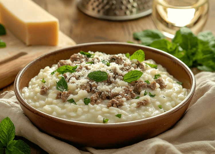 Lamb Mince And Mint Risotto
