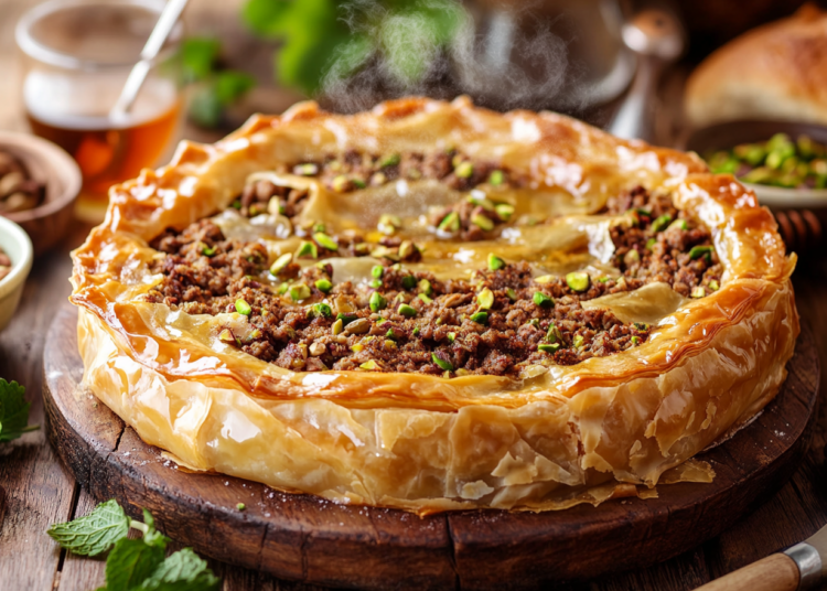 Minced Lamb And Pistachio Baklava Pie