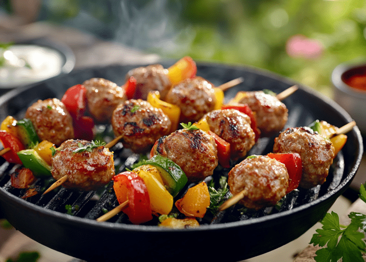 Pork Mince And Veggie Bbq Skewers