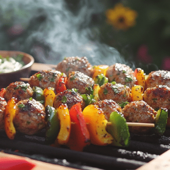Pork Mince And Veggie Bbq Skewers
