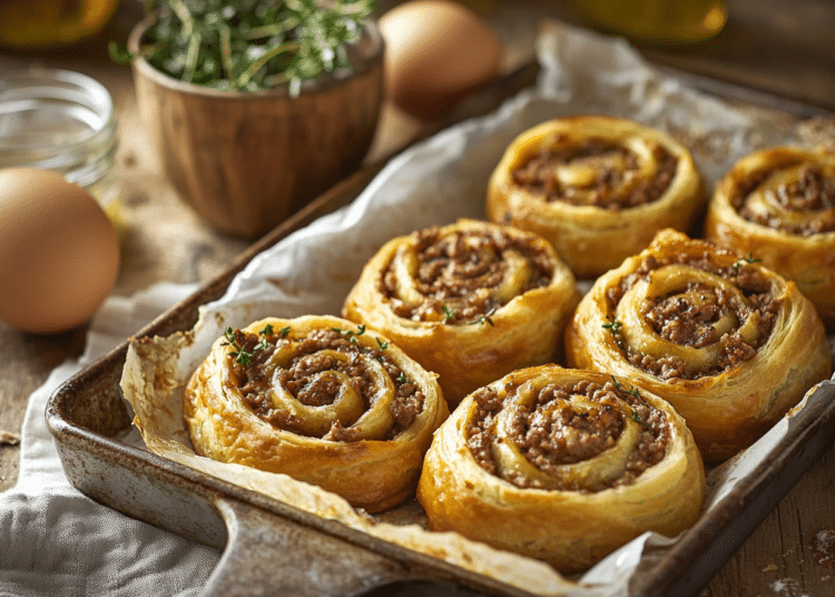 Minced Beef And Thyme Scrolls