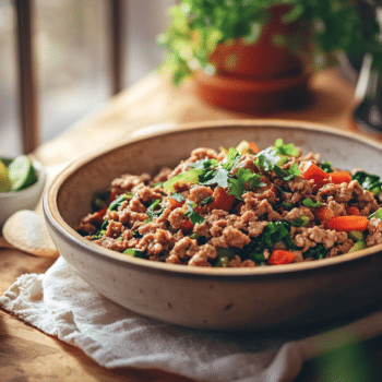 Pork Mince And Native Lime Stir Fry