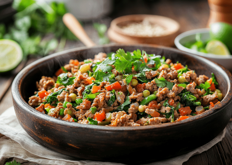 Pork Mince And Native Lime Stir Fry