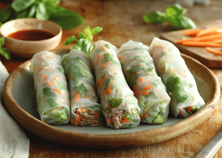 Thai Basil Beef Mince Spring Rolls
