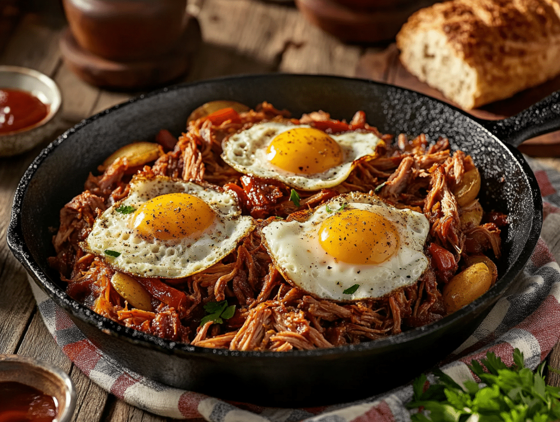 Savory Pulled Pork Hash With Crispy Potatoes And Eggs 1 Pulled Pork Hash