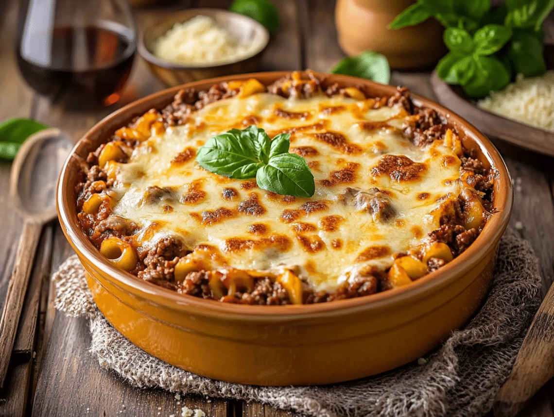 Creamy Beef Mince And Tomato Pasta Bake
